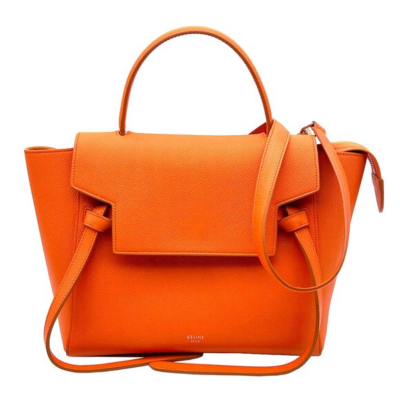 Celine Leather Crossbody Bag Orange - Picture 1 of 15